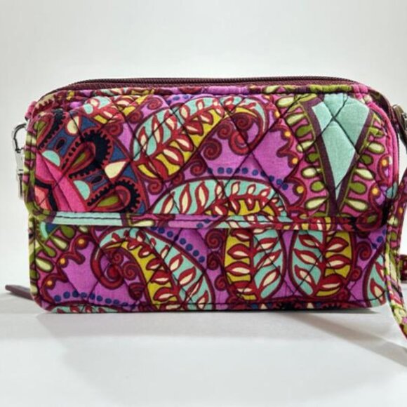 Women's Vera Bradley Crossbody Bag - Pink/Multicolor Pattern - Picture 1 of 4